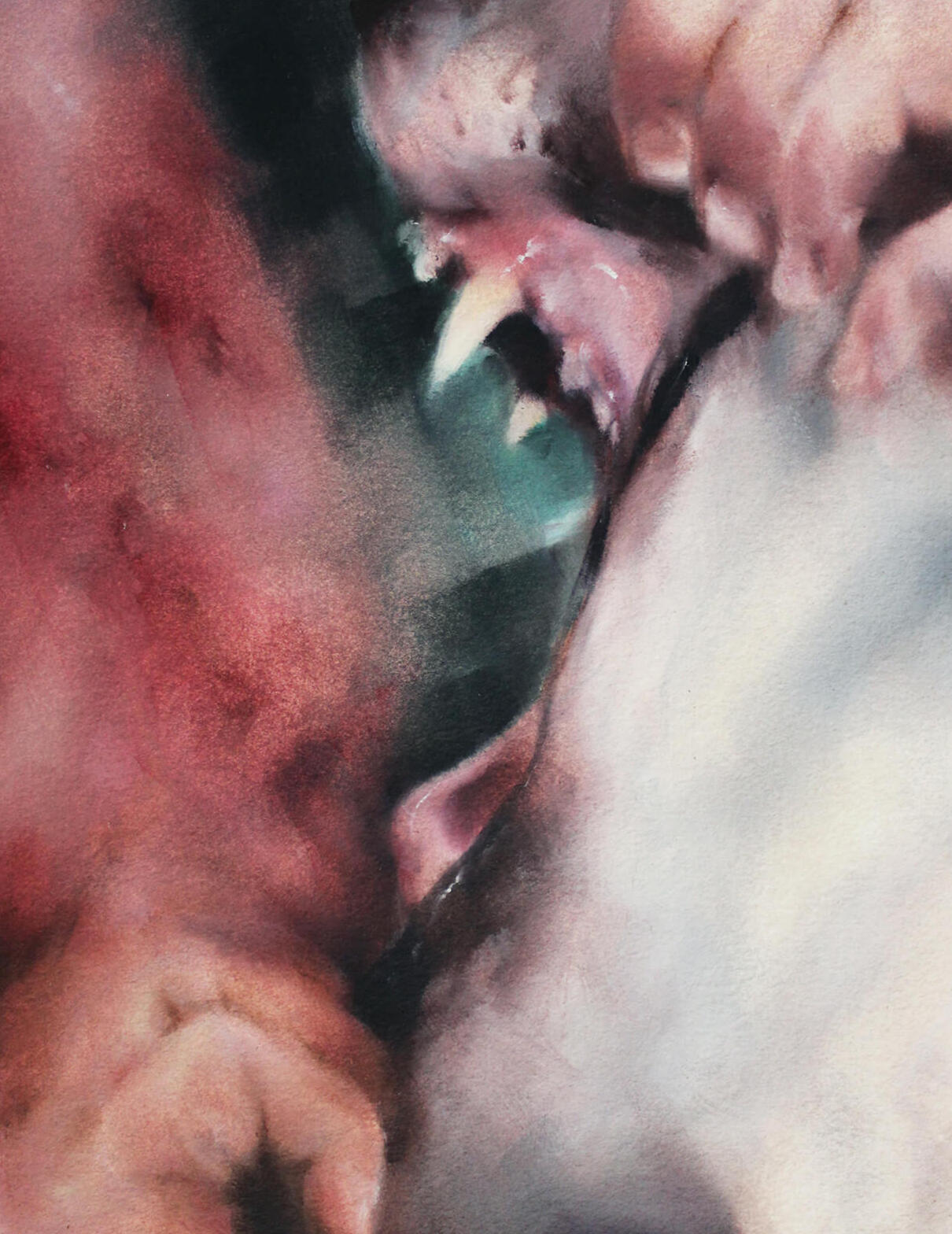 dogperson. oil painting