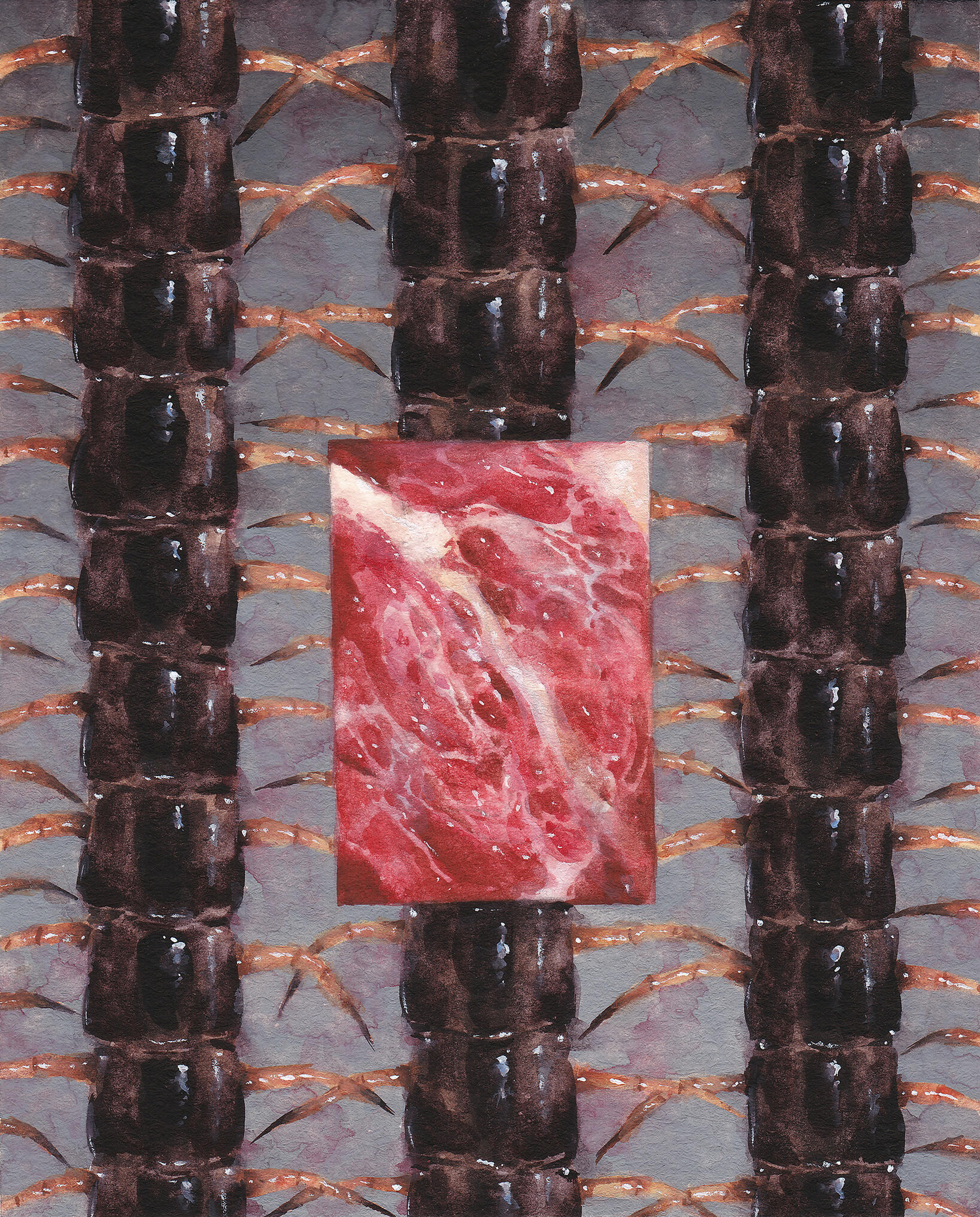 scumscumscum. gouache on paper