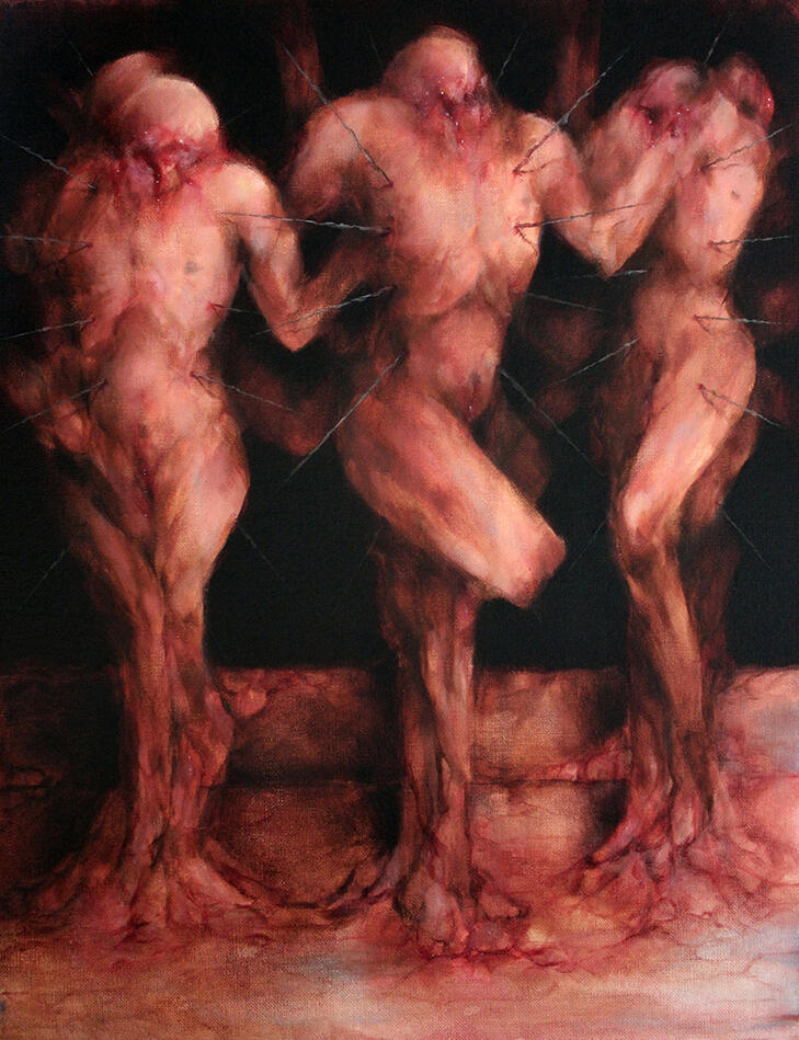 latent geology. oil painting